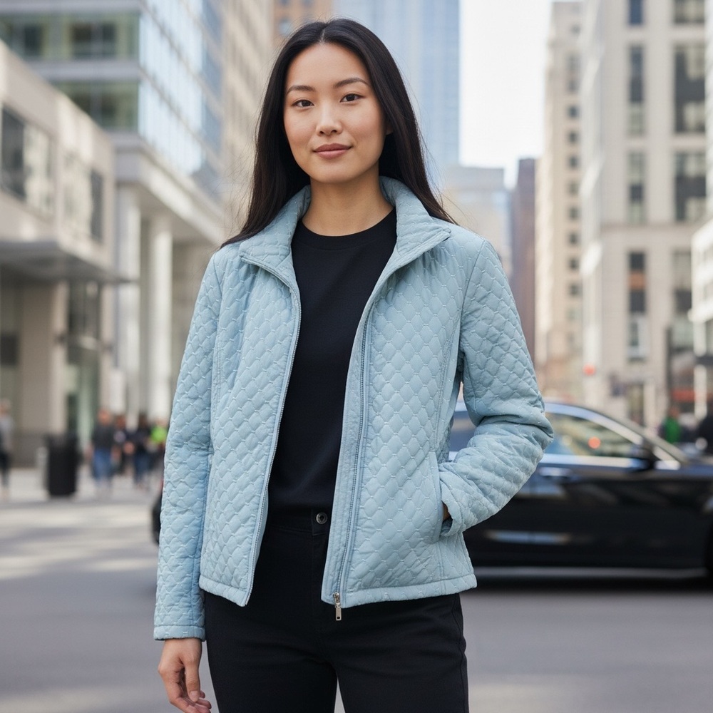 Gallery Women's Sky Blue Puffer Jacket